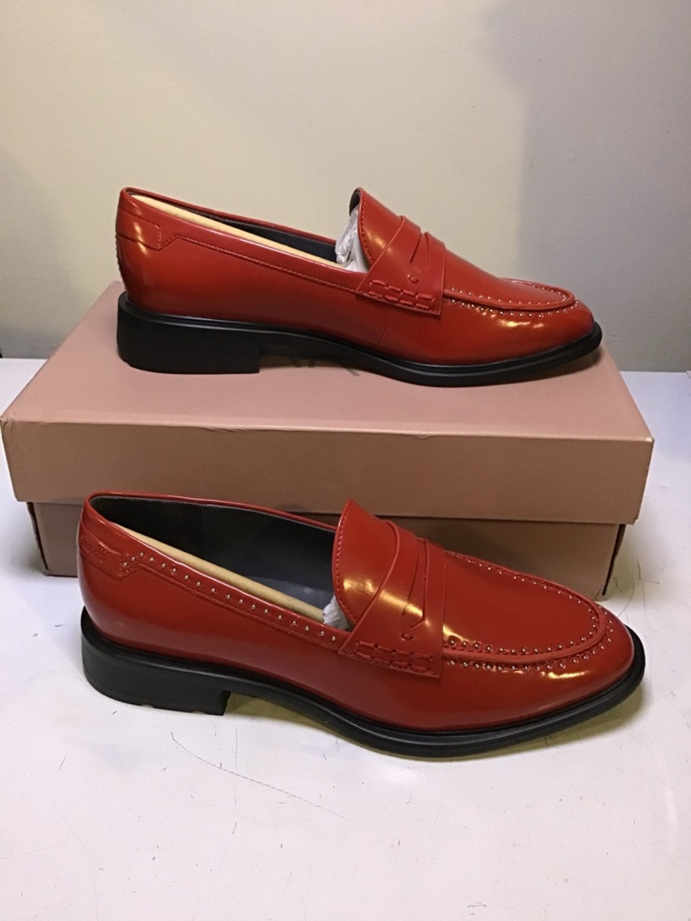 SARTO By Franco Sarto Women's Red Patent Penny Loafers